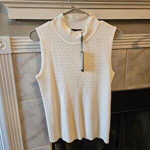 NWT Tahari Sleeveless turtle neck sweater